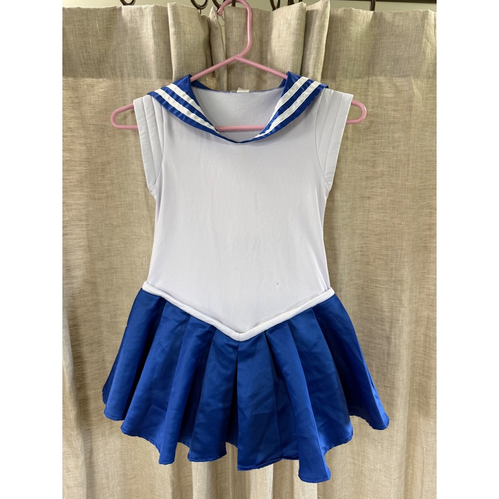 Blue Sailor Moon Anime Cosplay Costume Dress Kids Medium Halloween Outfit